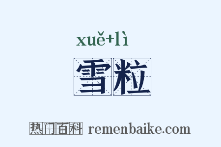 雪粒是什么意思的图片